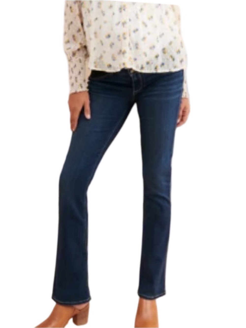 PAIGE Maternity Manhattan Slim Bootcut Jeans “Nottingham” Wash - Picture 3 of 16